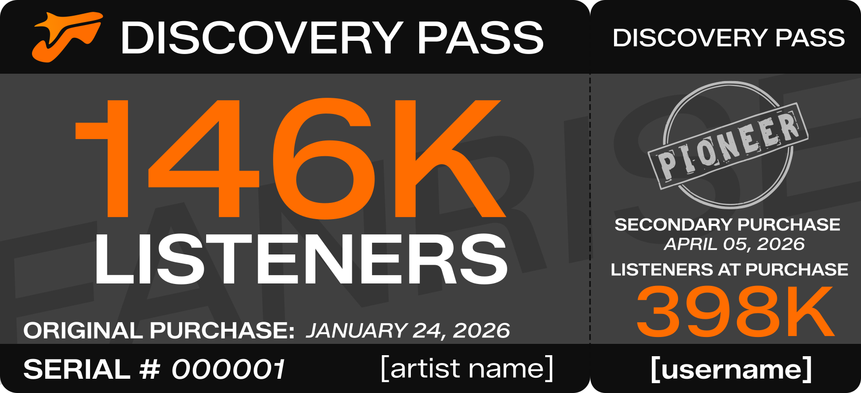 Fanrise Pioneer Discovery Pass example